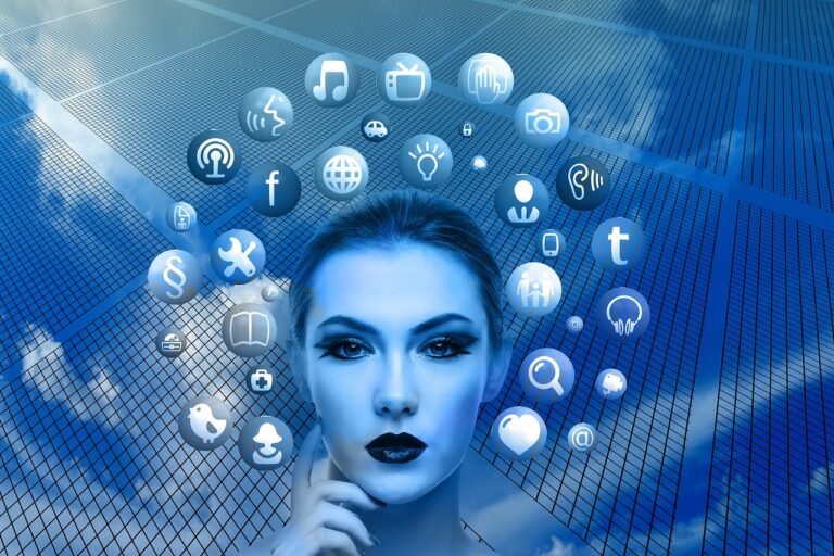 woman face ai in social media thoughts
