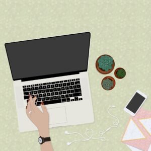 laptop hand computer design digital marketing